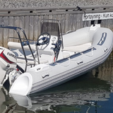light grey 4.3m 6 persons heavy duty family PVC  rib boat hypalon RIB430A whole sale