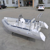light grey 4.3m 6 persons heavy duty family PVC  rib boat hypalon RIB430A whole sale