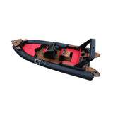 7m large black  rigid inflatable boat PVC 7.0M rib boat hypalon  heavy duty rib boat 700